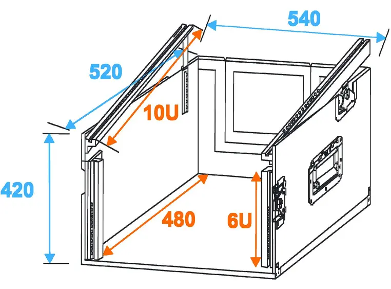 Roadinger Special combo case Pro, 6 U 